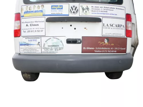 VW Caddy 2K Stoßstange hinten Heckstoßstange Stoßfänger grau graphit nicht lack (186497)
