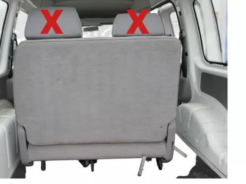 Caddy 3 2K Sitz Sitze Doppelsitzbank hinten rechts Rückbank 1.Sitzreihe (186504)