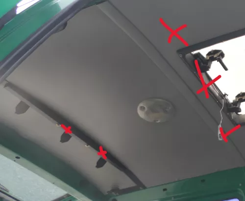 1x VW T4 Himmel Innenraum Decke Dachhimmel Dach oben hinten Kastenwagen Lampe (186630)