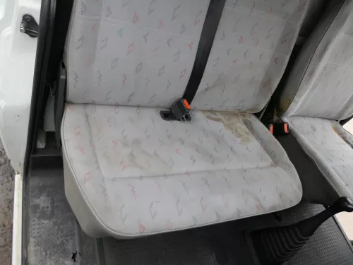 VW T4 Sitz vorne rechts 2er Doppel Beifahrersitz Doppelsitzbank grau mit Konsole (186877)