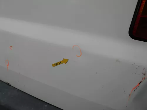 VW T5 Facelift T6 Flügeltür Klappe hinten rechts weiß R902 mit Scheibe (186898)