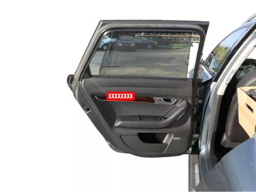 1x A6 4F Türverkleidung Verkleidung Tür hinten links schwarz Leder - Bose Rollo (187028)