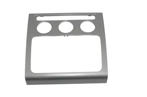 VW Touran Mittelkonsole Verkleidung um Radio Klappe Abdeckung Dekor silber (187203)