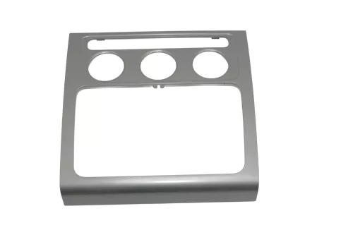 VW Touran Mittelkonsole Verkleidung um Radio Klappe Abdeckung Dekor silber (187203)