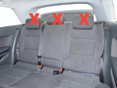 Audi A3 8P Sitz Rückbank Rücksitzbank hinten 2/3-Türer 3-Punkt-Gurt schwarz/grau