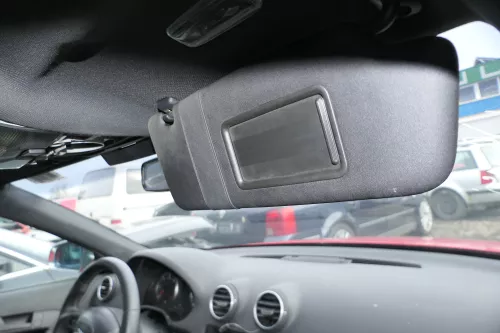 Audi A3 8P Sonnenblende rechts vorne 8P0857552A schwarz silber grau beleuchtet (179518)