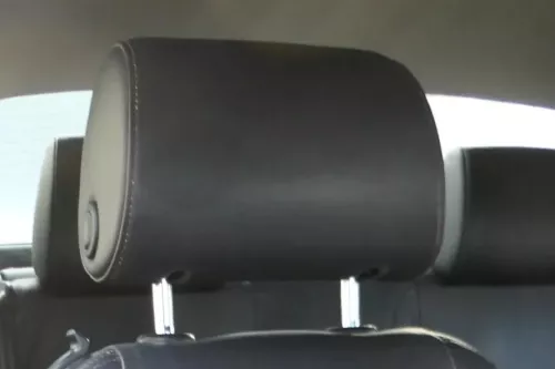 1x A4 8H Cabrio 8E B6 B7 Kopfstütze vorne rechts Leder blau Perlnappaleder (200377)