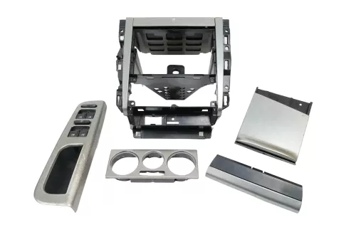 VW Golf 4 Bora Mittelkonsole Verkleidung um Radio 1j1858069G Dekor silber netzop