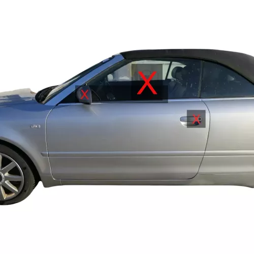 Audi A4 8H 8E B6 B7 Cabrio Tür vorne links Fahrertür silber LY7W -ohne Anbauteil