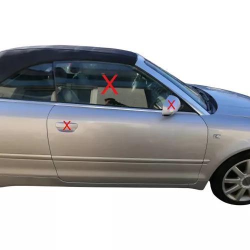 A4 8H 8E B6 B7 Cabrio Tür vorne rechts Beifahrertür silber LY7W -ohne Anbauteile