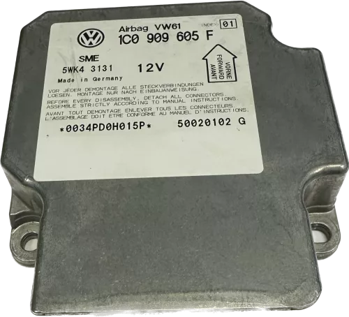 VW T5 Steuergerät Airbag Airbagsteuergerät 1C0909605F 01 013 Kopfairbag