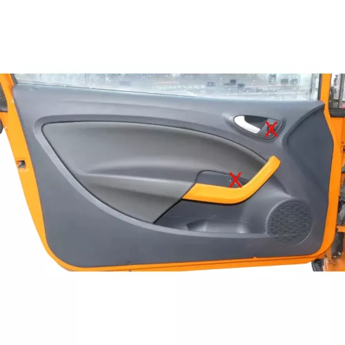 1x Ibiza 6J Türverkleidung Verkleidung Tür vorne links 2/3-Türer karbonschwarz