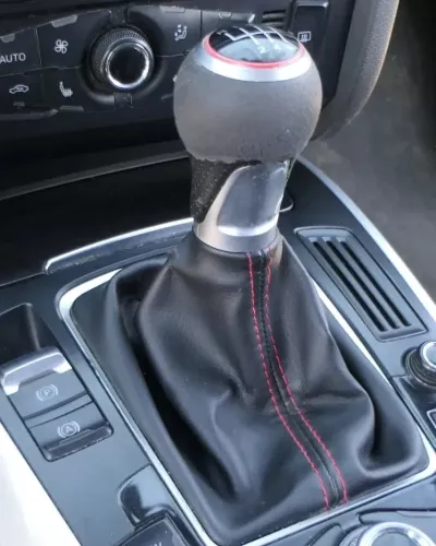 Audi A4 B8 8K Schaltknauf Schaltsack Schaltknüppel 6-Gang S-line Leder original (200752)