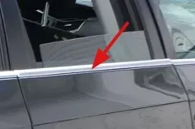 Passat 3C B7 Scheibenführung Scheibe rechts hinten Fensterschaftdichtung silber