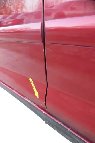 VW Golf Plus 5M Türblatt Tür vorne links Fahrertür rot LA3X  -Türblatt +Rahmen (200962)