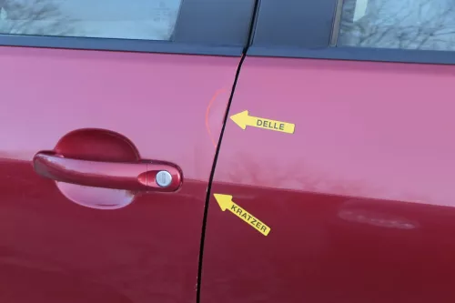 VW Golf Plus 5M Türblatt Tür vorne links Fahrertür rot LA3X  -Türblatt +Rahmen (200962)