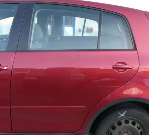 VW Golf Plus 5M Tür hinten links silber rot LA3X - mit Rahmen
