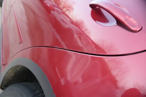 VW Golf Plus 5M Tür hinten links silber rot LA3X - mit Rahmen (200963)