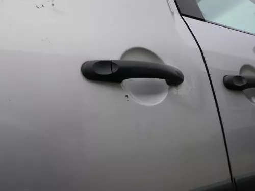 VW Caddy 3 2k Tür hinten rechts silber LA7W Schiebetür mit Scheibe (201006)