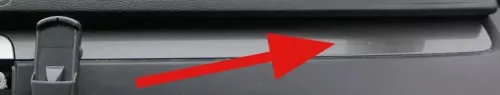Passat 3C Verkleidung Abdeckung Dekor schwarz matt um Tacho Armaturenbrett (201110)