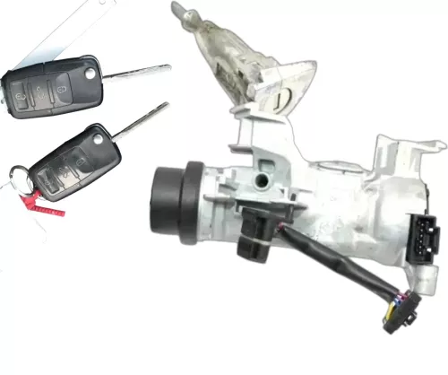 VW Golf 6 5K Zündschloß Schloß Zündung 2x Schlüssel + 1x Türschloß Tür