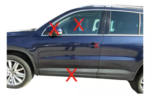 VW Tiguan 5N Tür Fahrertür vorne links blau LH5X