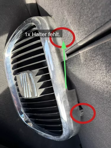 Seat Leon 1P Grill Kühlergrill schwarz (128347)