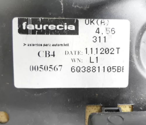 VW Polo 9N3 9N vorne links Sitz Fahrersitz 2/3-Türer Airbag (147191)