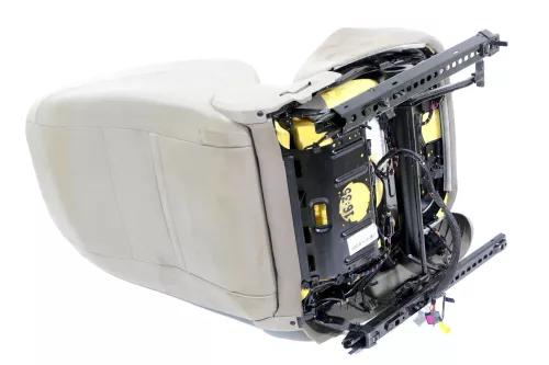 VW Passat 3C Kombi Sitz vorne links Fahrersitz Leder braun latte macchiato alcan (148865)