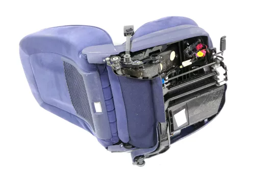 Audi A6 4B auch Kombi Sitz vorne links Fahrersitz 4/5-Türer elektrisch blau SHZ (148886)