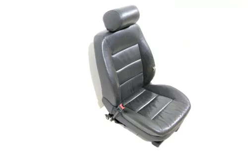 A6 4B auch Kombi Sitz vorne links Fahrersitz Ledersitz Leder schwarz (149038)