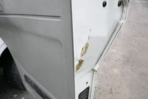 VW T4 Tür vorne rechts weiß R902 Beifahrertür Caravelle 7D0831056C ohneAnbauteil (177129)