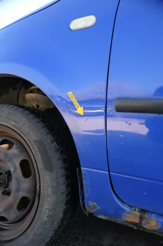 VW Lupo 6X Kotflügel vorne links blau LW5Z (201967)