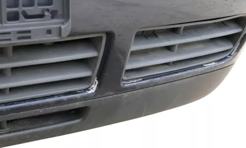 VW Golf 4 Stoßstange vorne Frontstoßstange Stoßfänger blau LC5H SWR -ohne Kappen (201983)