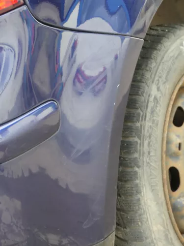 VW Polo 9N 9N3 Stoßstange Heckstoßstange hinten blau LB5N (202013)