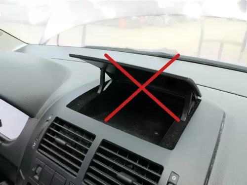 VW Polo 9N Mittelkonsole Verkleidung um Radio schwarz 6Q0858069S (202016)