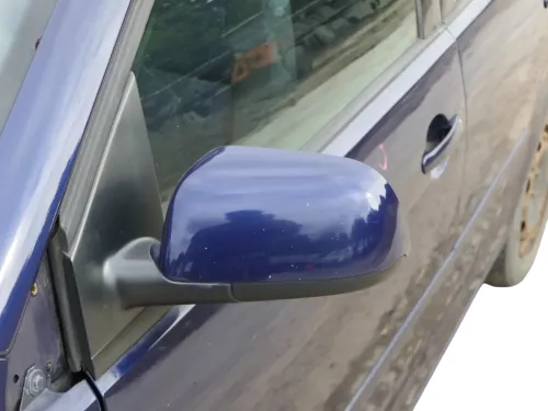 VW Polo 9N elektrischer Spiegel Außenspiegel links vorne blau LB5N