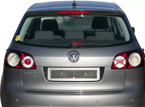 VW Golf Plus 5M + 521 Heckklappe hinten Kofferraumklappe + Scheibe grau LA7T