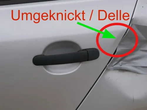 Golf 5 V 1K Tür Türrahmen hinten links 4/5-Türer grau silber LA7W -ohneAnbautei (202254)