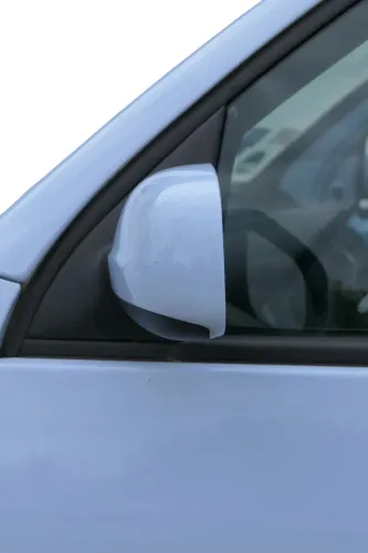 VW Lupo Arosa manueller Spiegel Außenspiegel links manuell blau LR5D (202296)