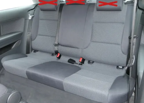 Audi A3 8P Sitz Rückbank Rücksitzbank hinten 2/3-Türer 3-Punkt-Gurt schwarz