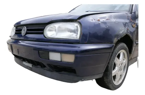 VW Golf 3 auch Cabrio Stoßstange vorne Stoßfänger vorn blau LC5U (202444)
