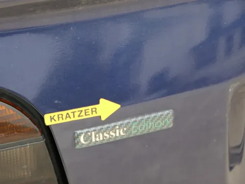 Golf 3 1E Cabrio Heckklappe Kofferraumklappe hinten Klappe blau LC5U ohneAnbaute (202445)
