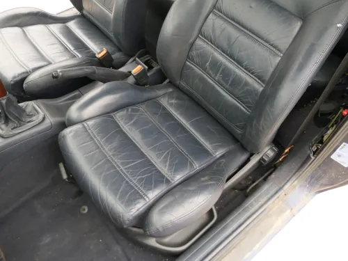 Polo 6N 6N2 Golf 3 Sitz vorne links Fahrersitz 2/3-Türer Leder - blau Ledersitz (202453)