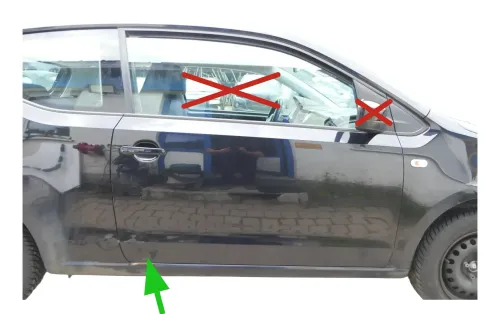 VW Up Citygo Seat Mii Tür vorne rechts Beifahrertür 2/3-Türer schwarz ohneAnbaut